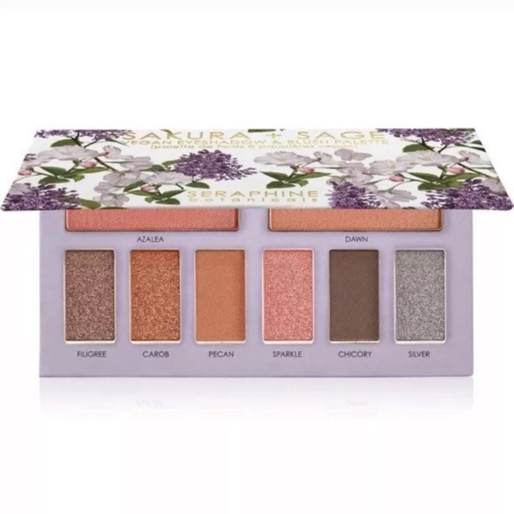 SERAPHINE BOTANICAL Sakura & Sage Vegan Eyeshadow & Blush Palette - NWOB